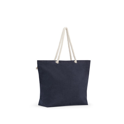 ATHENS. Beach bag in recycled cotton (70) and recycled polyester (30) (220 g/m²)